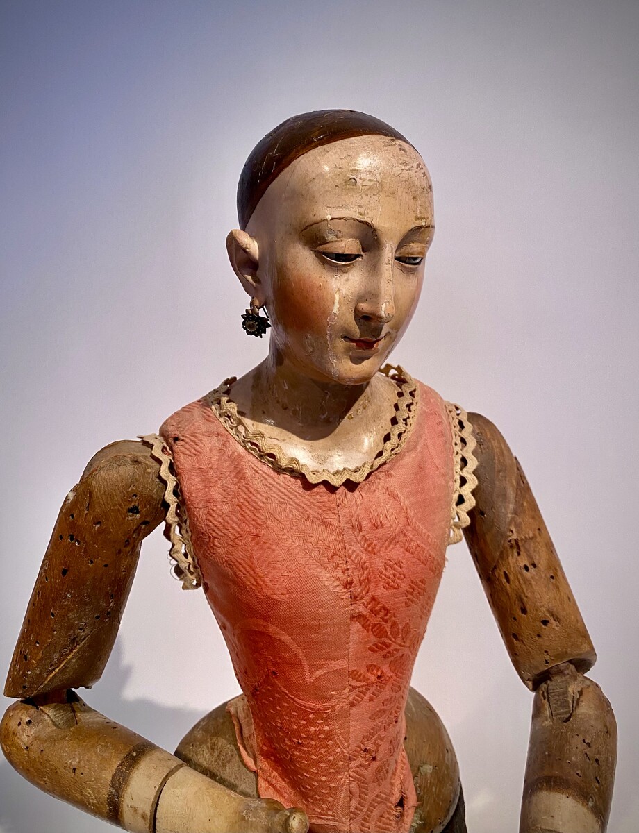 18th century Italian Santos Figure Procession madonna - capipote mannequin