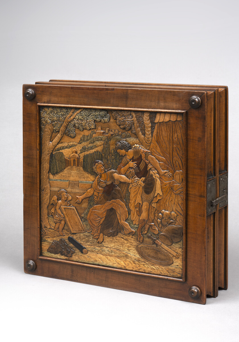 Game box with chess and backgammon Eger, 17th century 48 x 48 x 11.5 cm