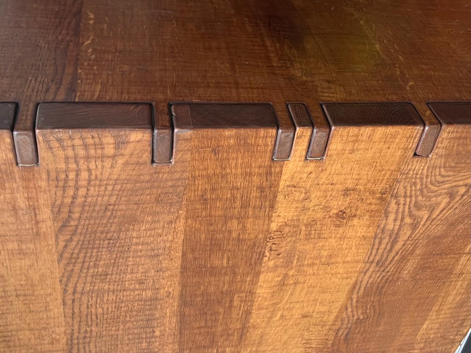 Giuseppe Rivadossi Oak Desk with two Chairs 70s