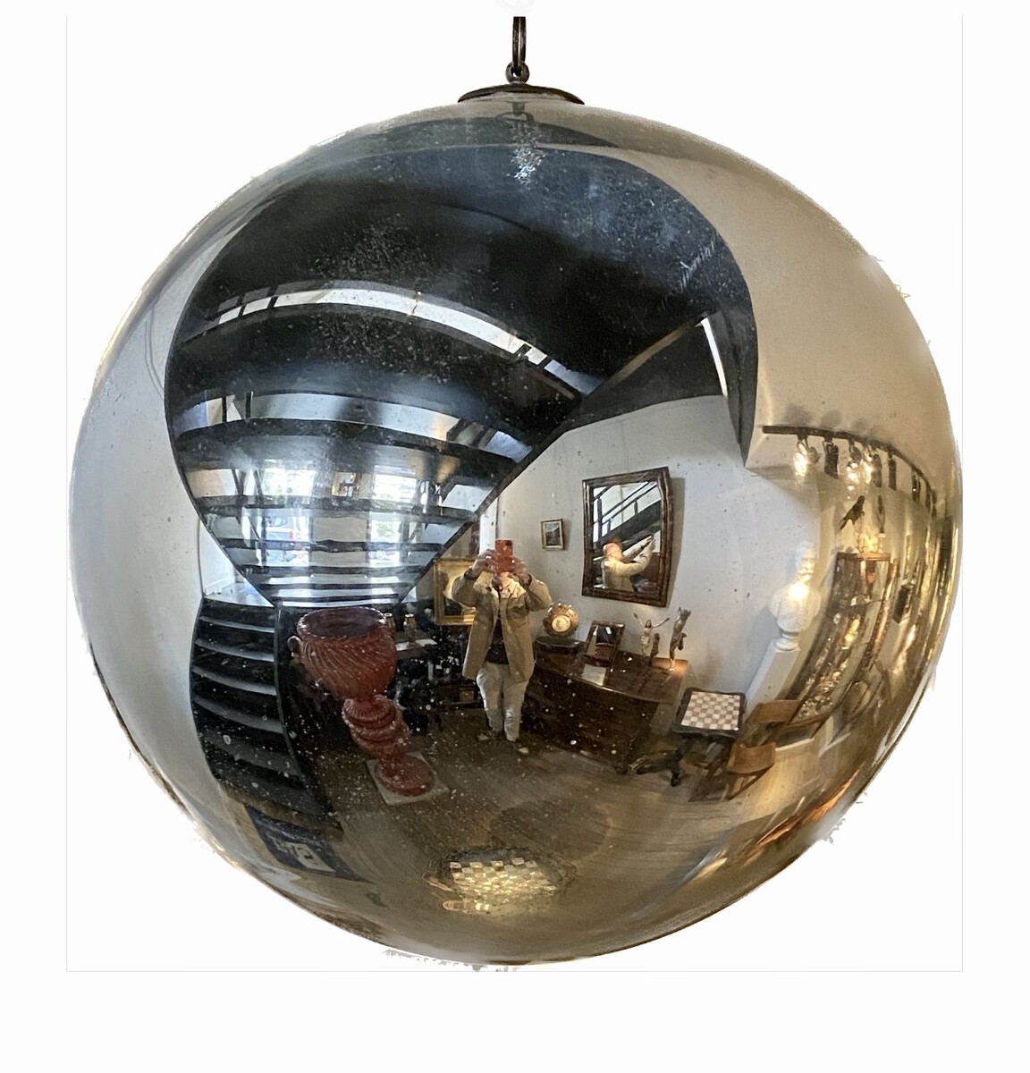 Mirrored Witch Ball of large size 65 cm.