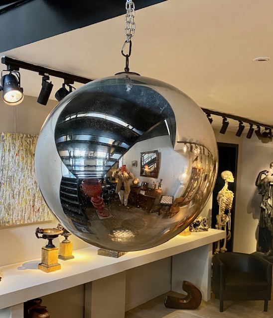 Mirrored Witch Ball of large size 65 cm.