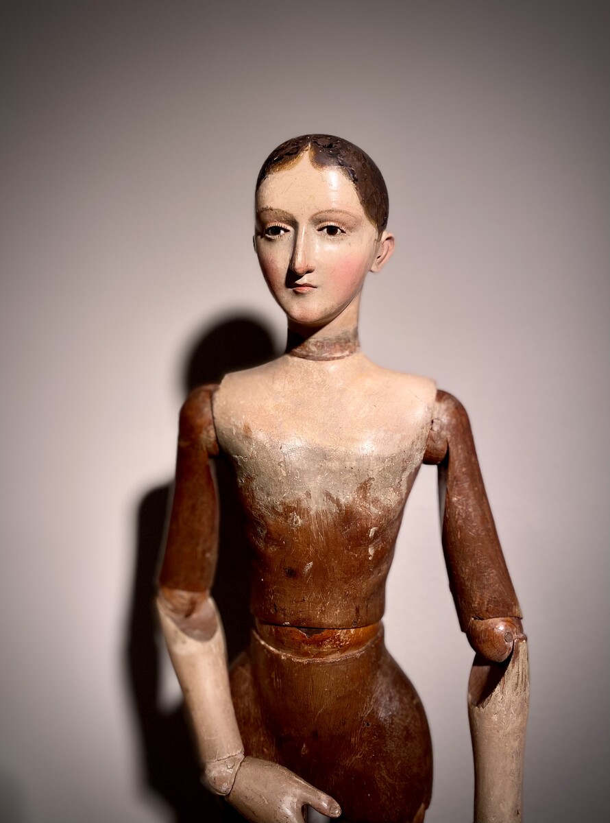 Neapolitan articulated wooden polychromed Mannequin