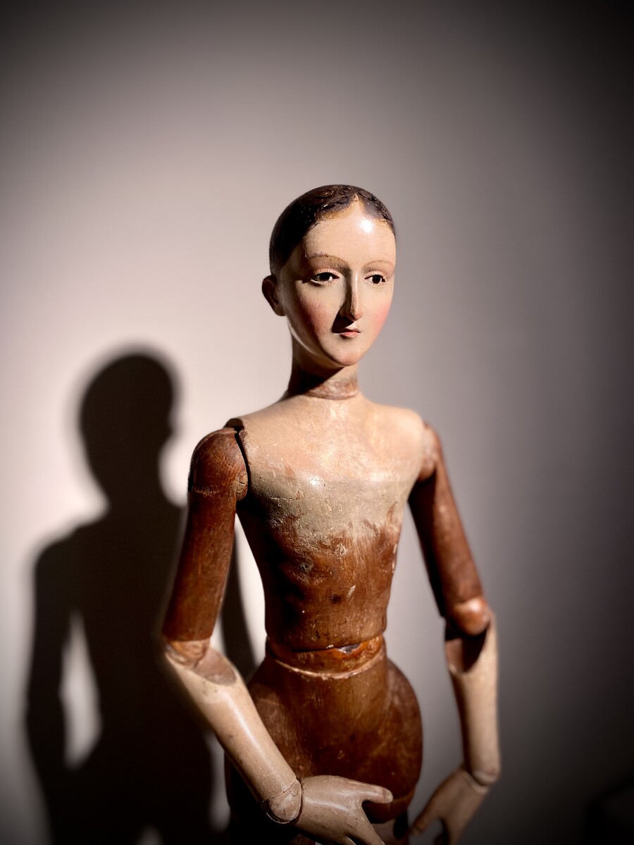 Neapolitan articulated wooden polychromed Mannequin