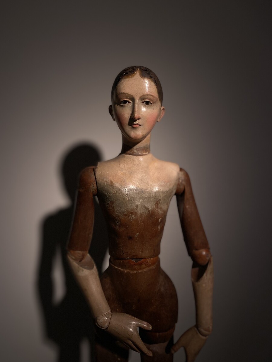 Neapolitan articulated wooden polychromed Mannequin