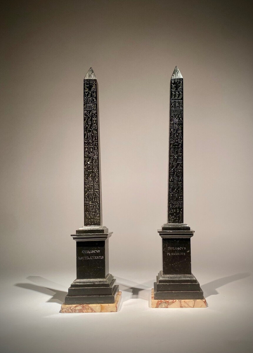 Pair of Grand Tour Obelisks