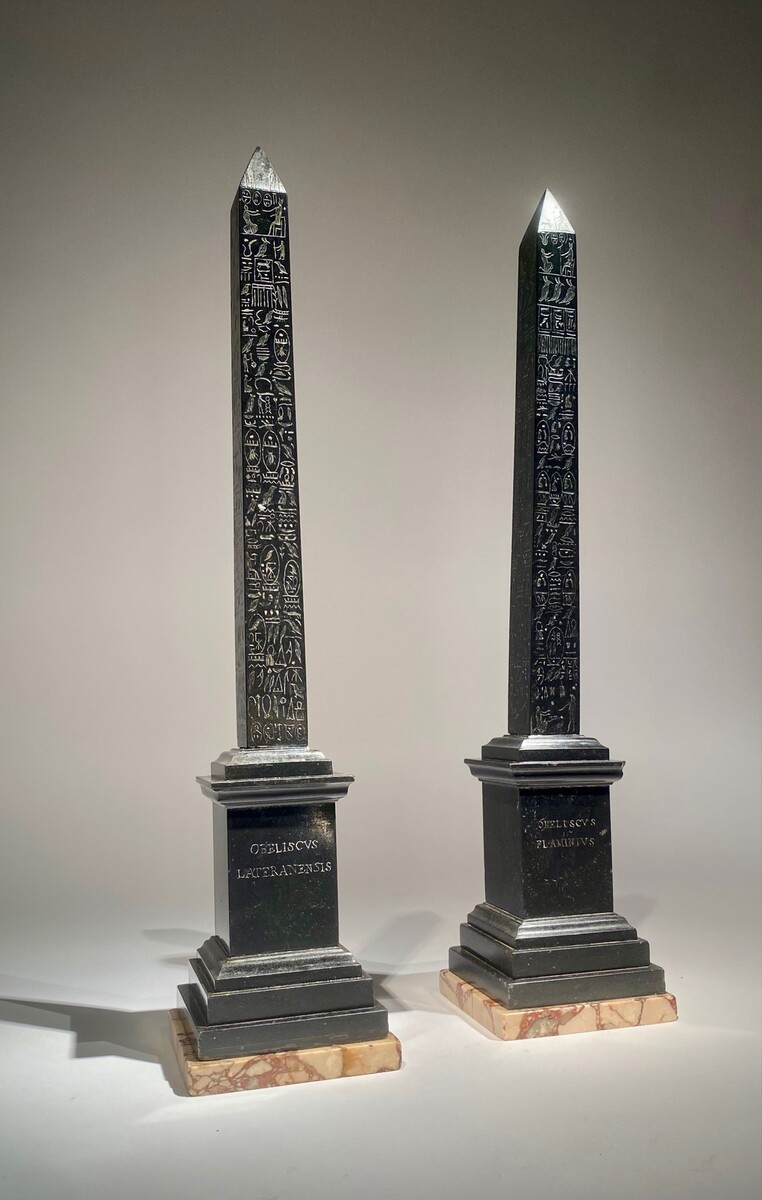 Pair of Grand Tour Obelisks