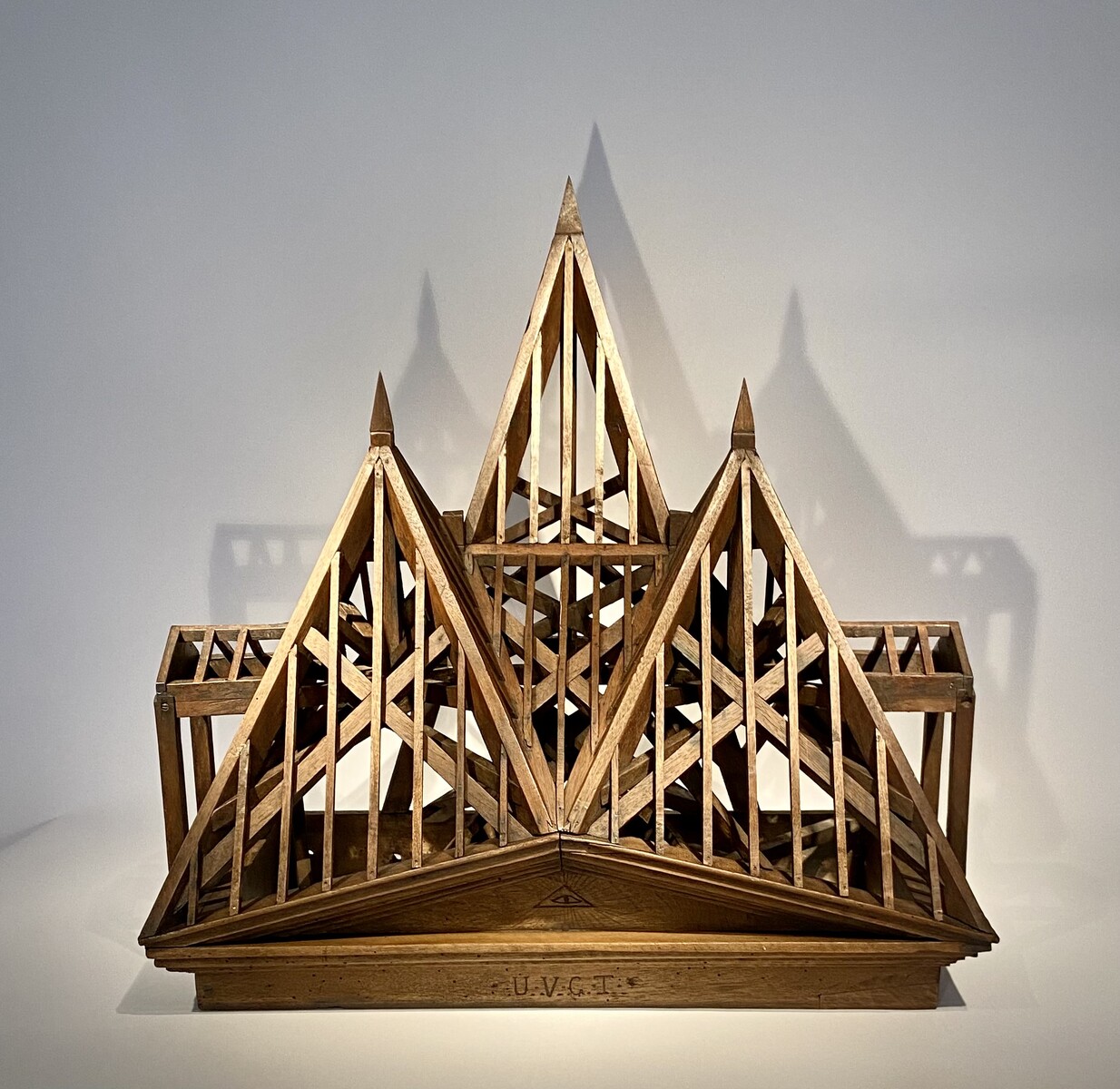 Rooftop construction model of a Temple