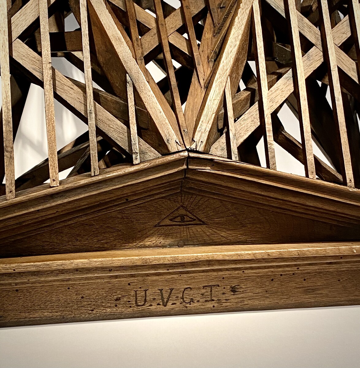 Rooftop construction model of a Temple