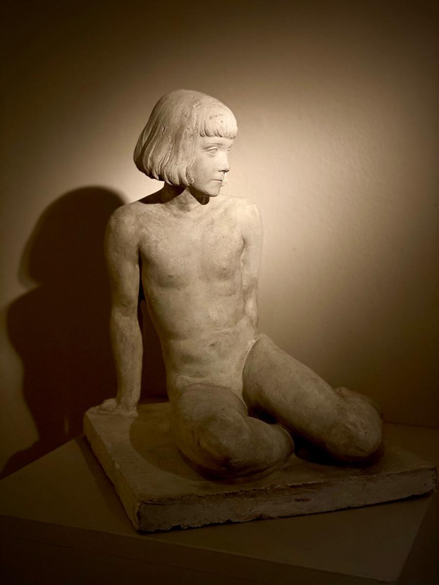 Sculpture of a young woman