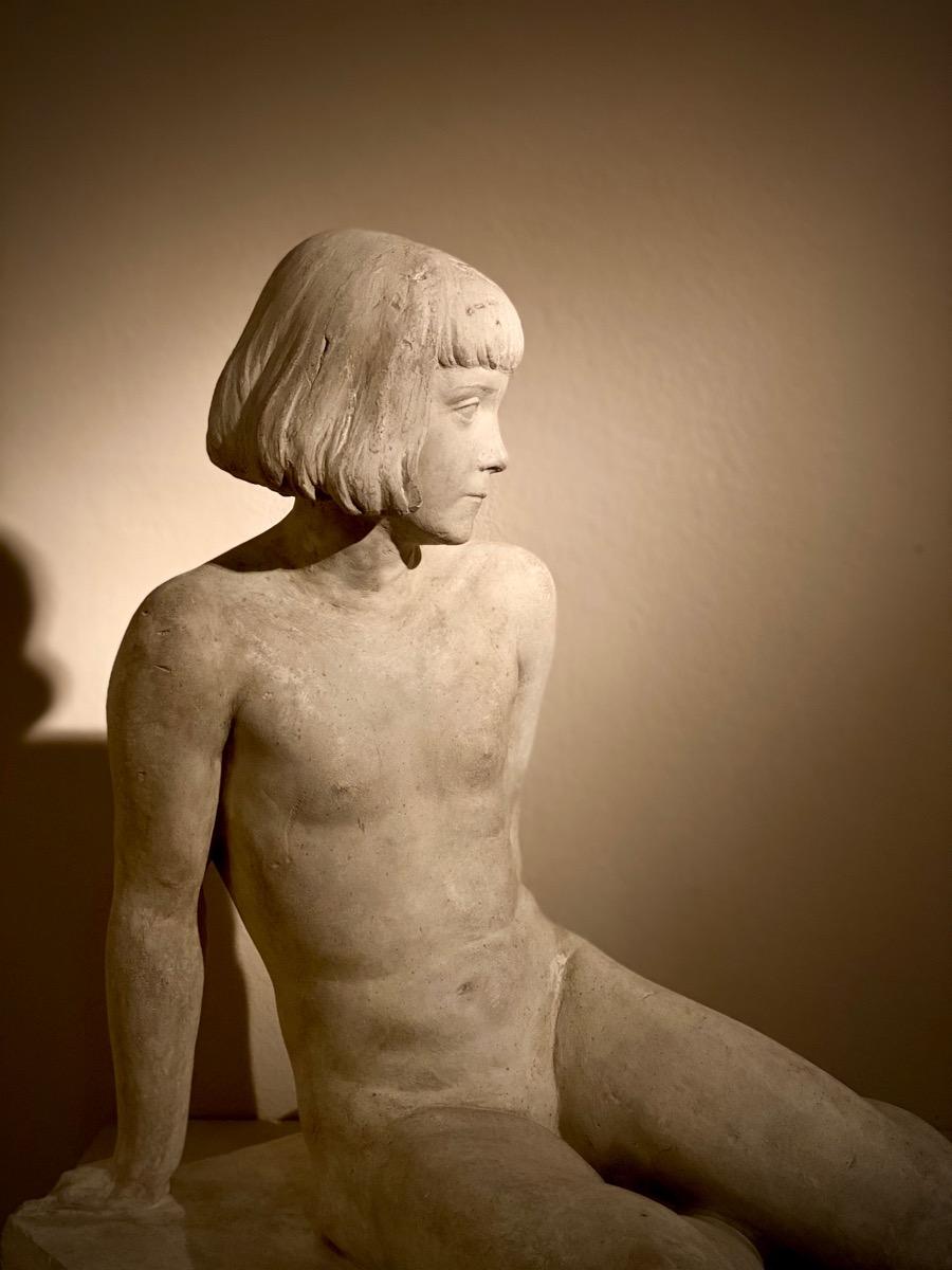 Sculpture of a young woman