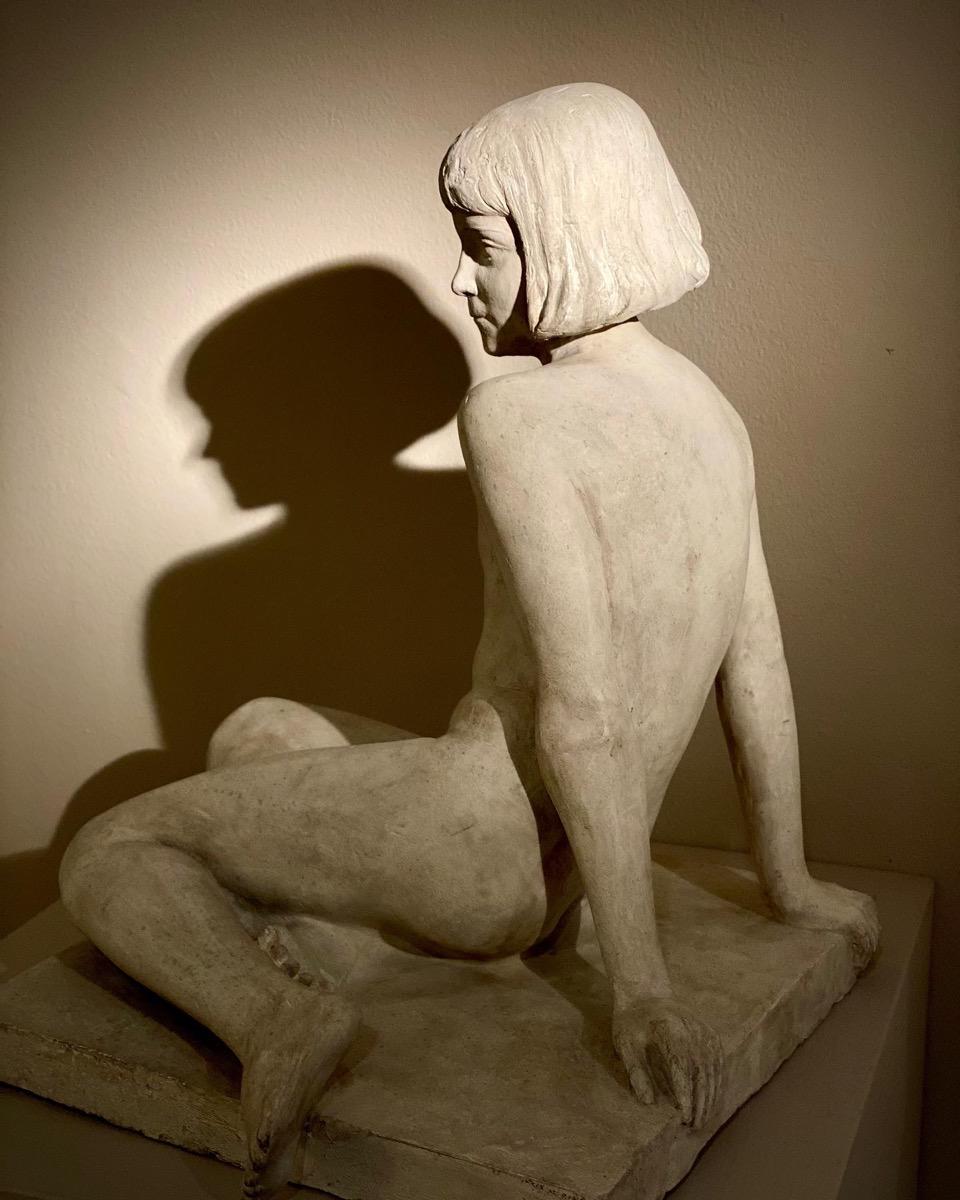 Sculpture of a young woman