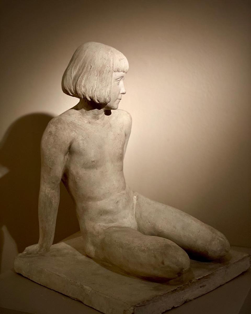 Sculpture of a young woman