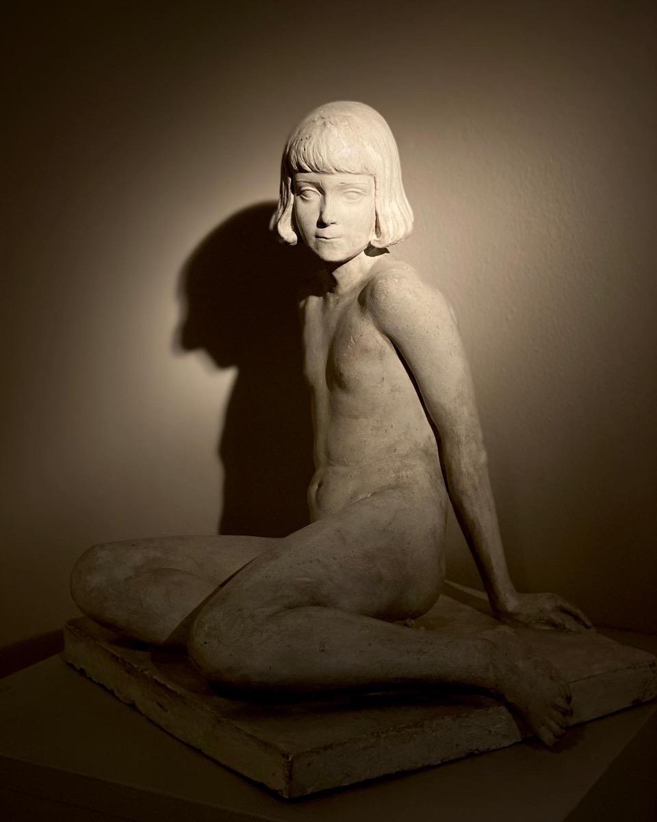 Sculpture of a young woman