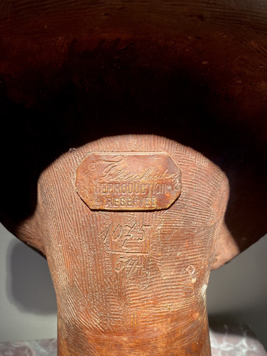 Terracotta sculpture of Bachus signed Goldscheider